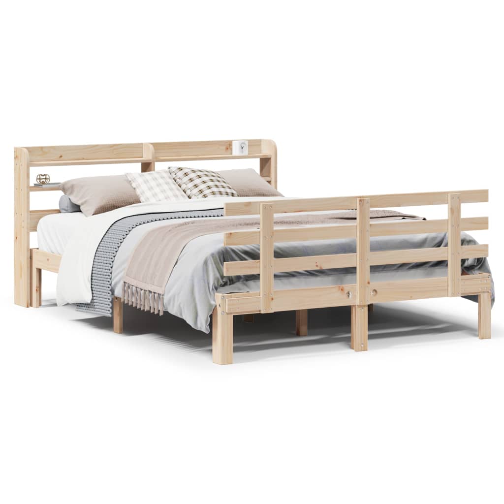 Giroletto con Testiera 150x200 cm in Legno Massello di Pino | homemem39