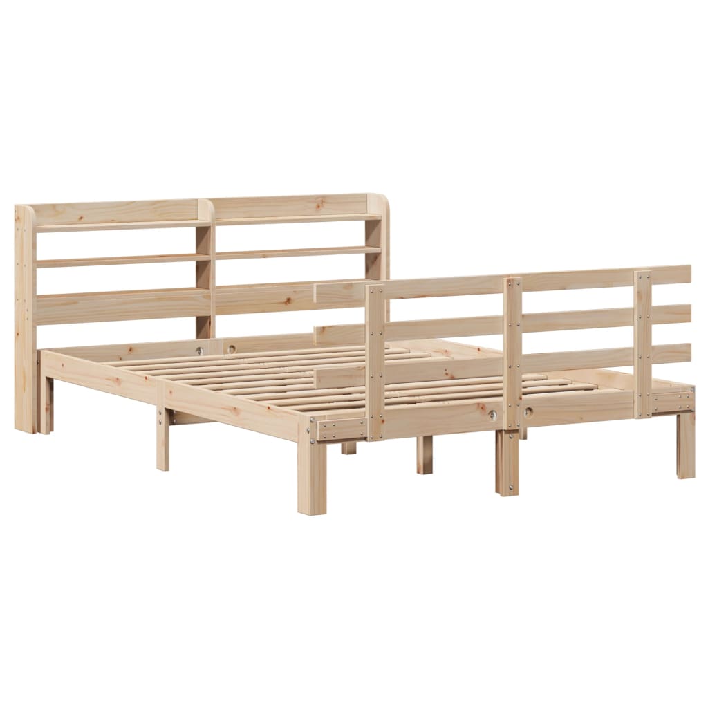 Giroletto con Testiera 150x200 cm in Legno Massello di Pino | homemem39