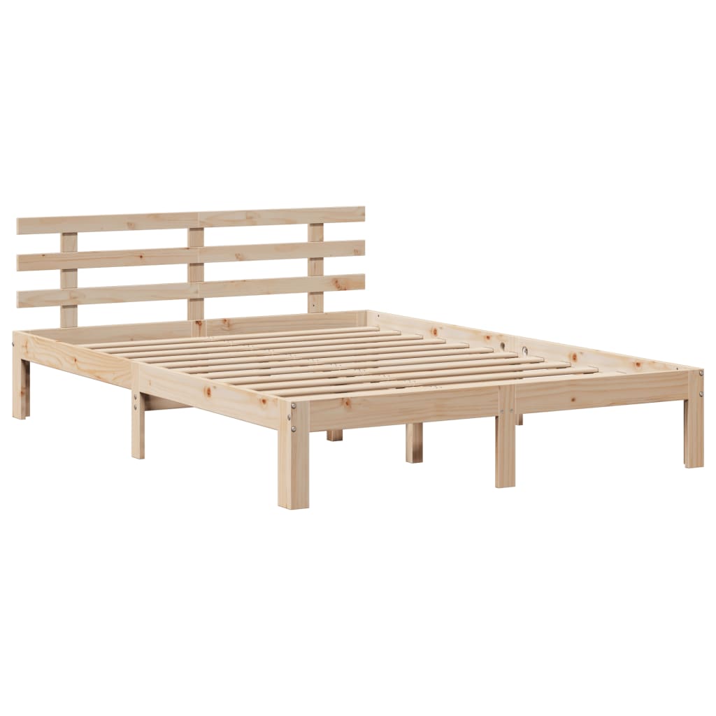 Giroletto con Testiera 150x200 cm in Legno Massello di Pino | homemem39