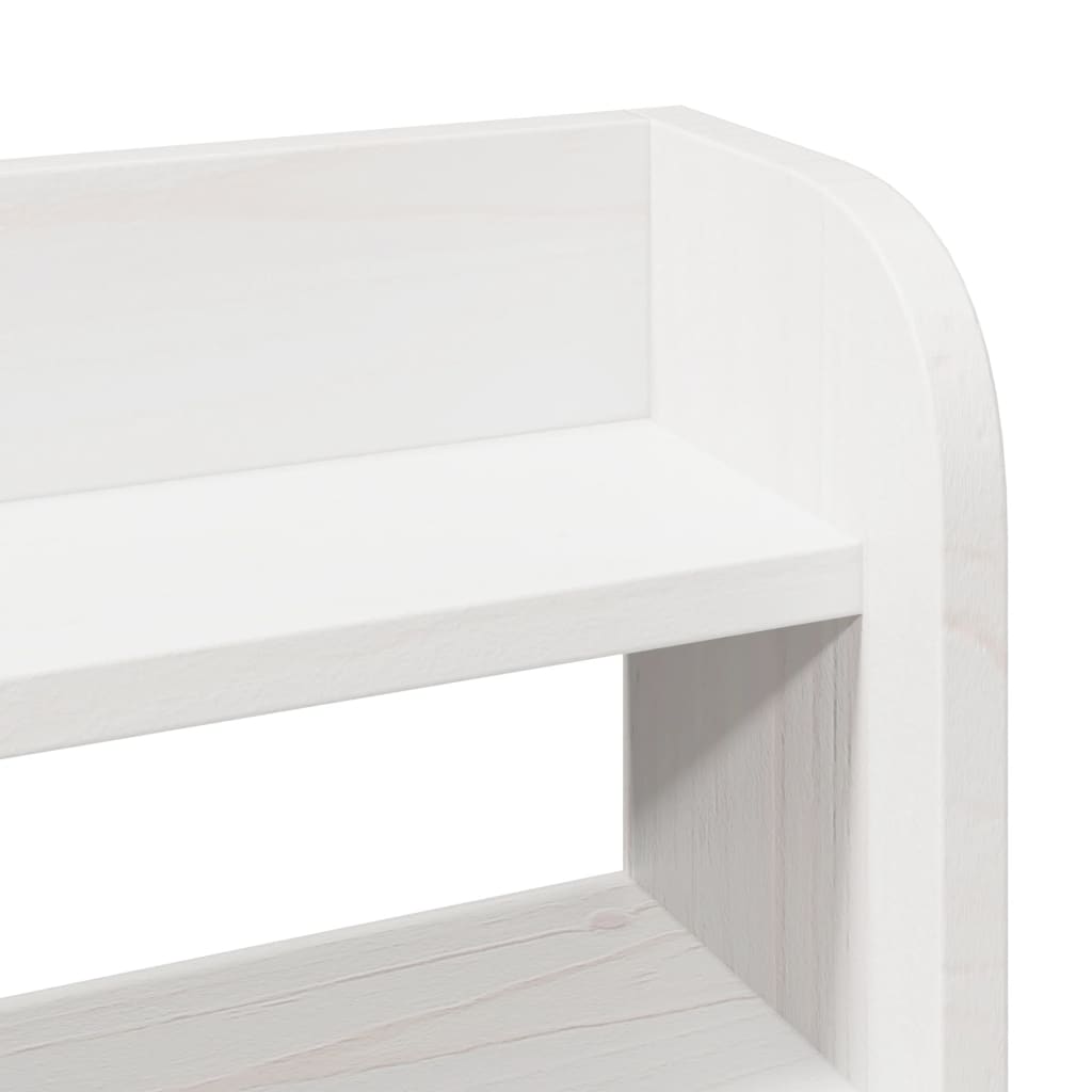 Giroletto con Testiera Bianco 150x200 cm Legno Massello di Pino | homemem39