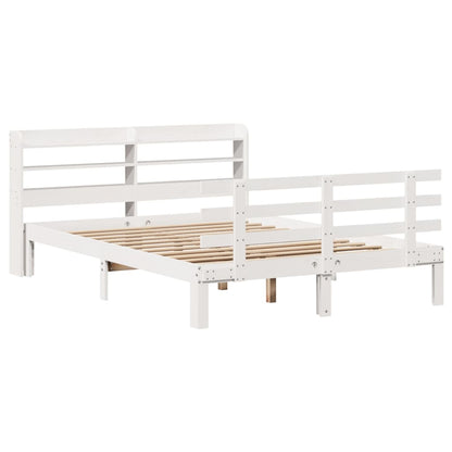 Giroletto con Testiera senza Materasso Bianco 160x200 cm | homemem39
