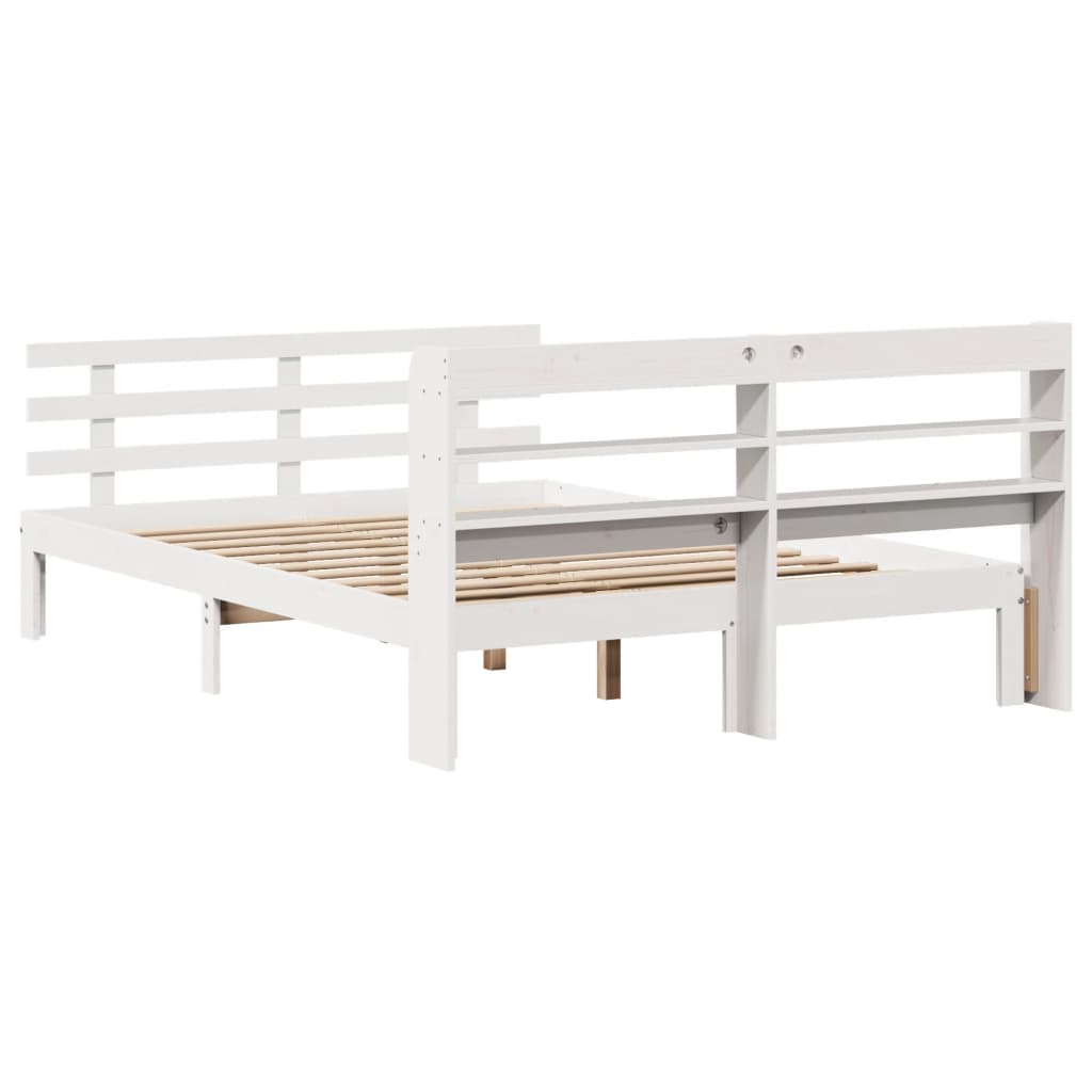 Giroletto con Testiera senza Materasso Bianco 160x200 cm | homemem39
