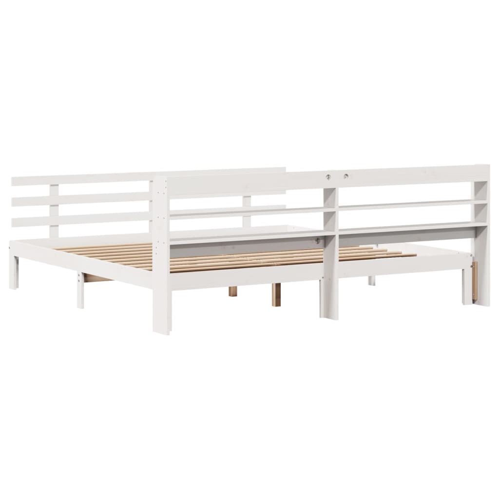 Giroletto con Testiera senza Materasso Bianco 180x200 cm | homemem39