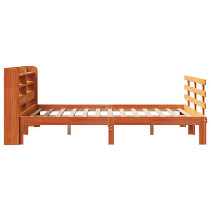 Giroletto con Testiera Marrone Cera 150x200 cm Massello Pino | homemem39