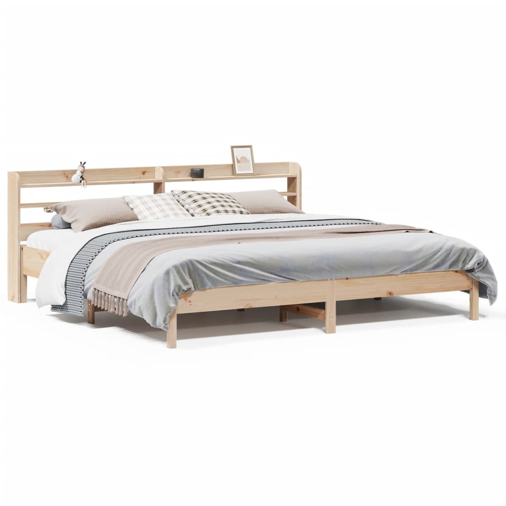 Letto senza Materasso 180x200 cm in Legno Massello di Pino