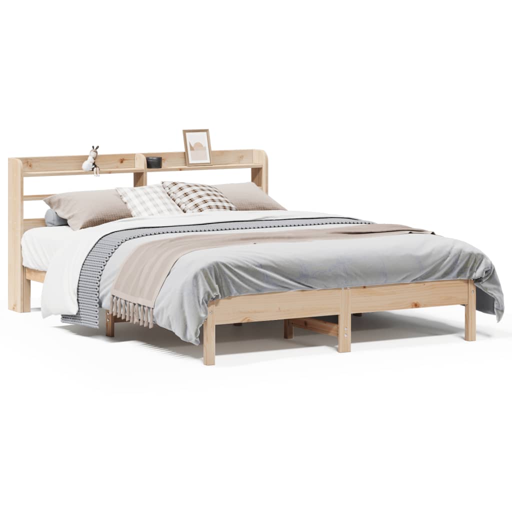 Letto senza Materasso 140x200 cm in Legno Massello di Pino