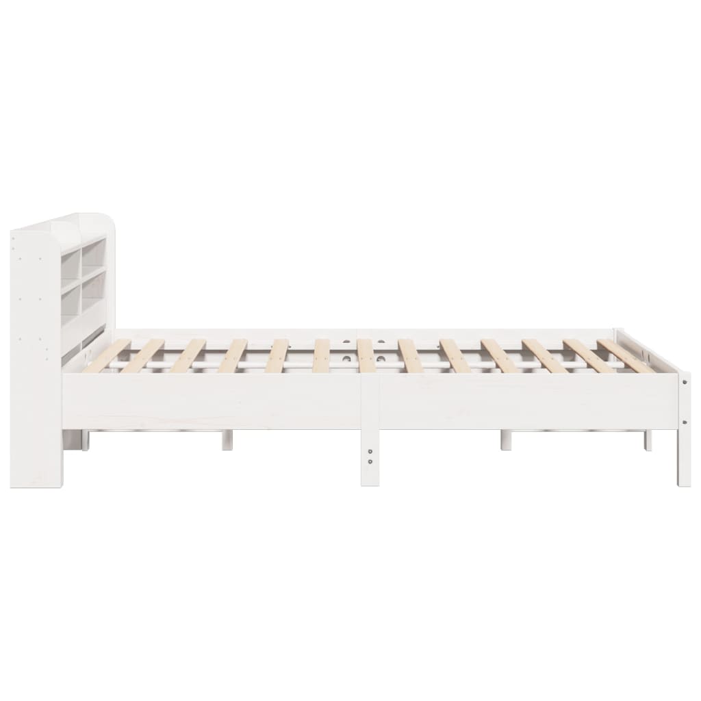 Letto senza Materasso Bianco 140x200 cm Legno Massello di Pino