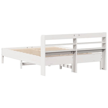 Letto senza Materasso Bianco 140x200 cm Legno Massello di Pino