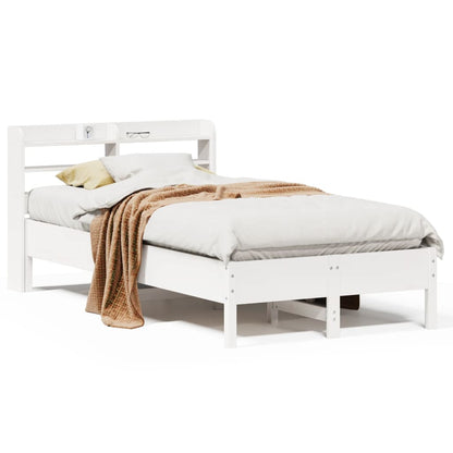 Letto senza Materasso Bianco 120x200 cm Legno Massello di Pino