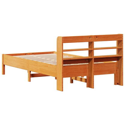 Letto senza Materasso Marrone Cera 90x200 cm Legno di Pino