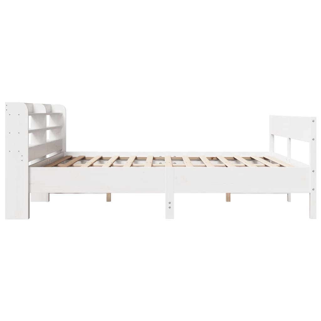 Letto senza Materasso Bianco 180x200 cm Legno Massello di Pino