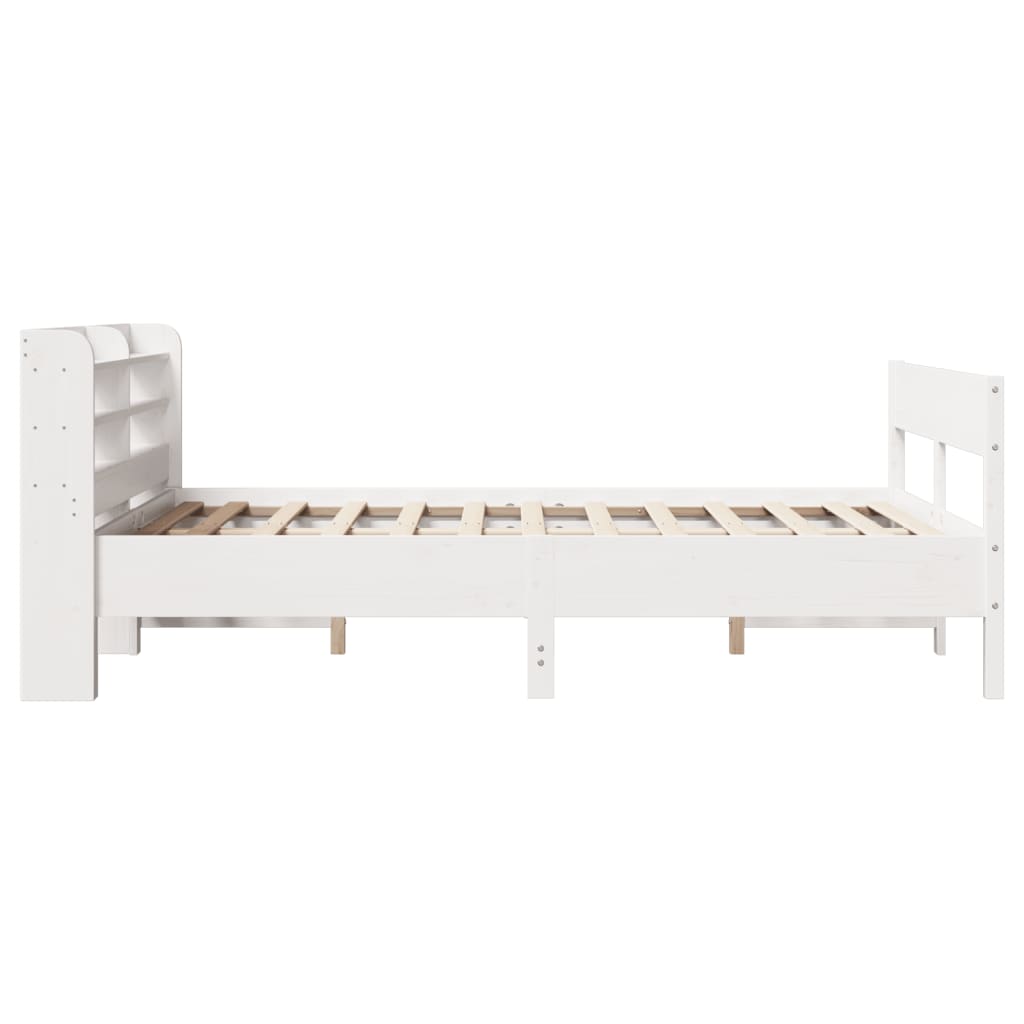 Letto senza Materasso Bianco 150x200 cm Legno Massello di Pino - homemem39
