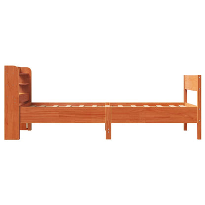 Letto senza Materasso Marrone Cera 100x200 cm in Legno di Pino