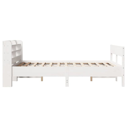 Letto senza Materasso Bianco 140x190 cm Legno Massello di Pino