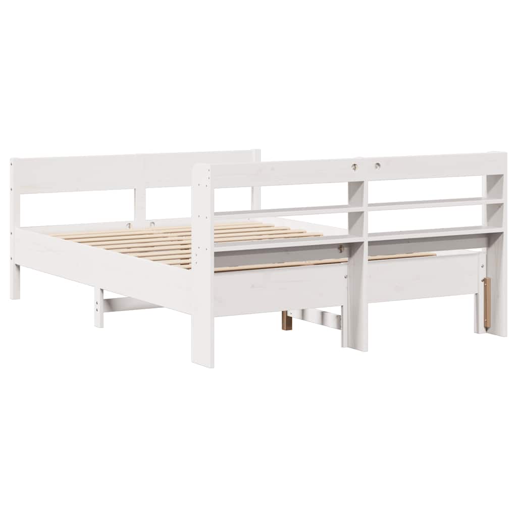 Letto senza Materasso Bianco 120x190 cm Legno Massello di Pino | homemem39