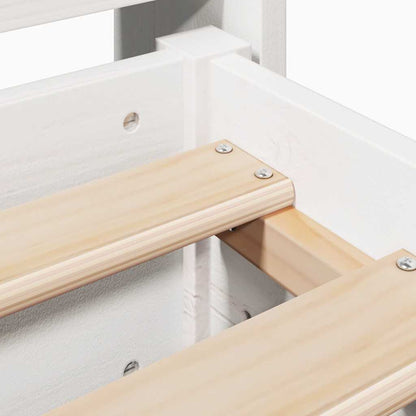 Letto senza Materasso Bianco 120x190 cm Legno Massello di Pino | homemem39