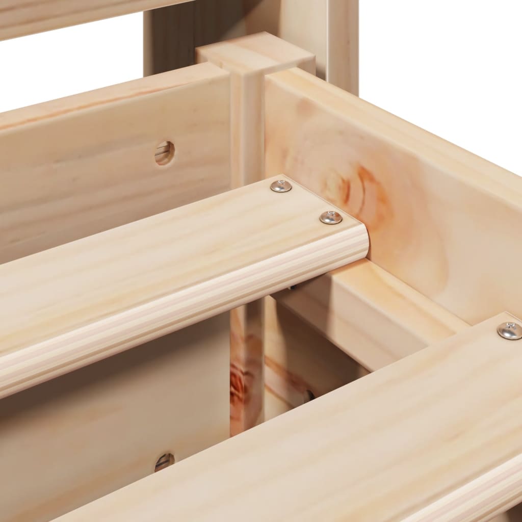 Letto senza Materasso 75x190 cm in Legno Massello Pino - homemem39