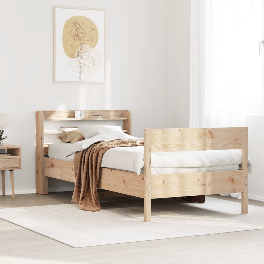 Letto senza Materasso 75x190 cm in Legno Massello Pino - homemem39
