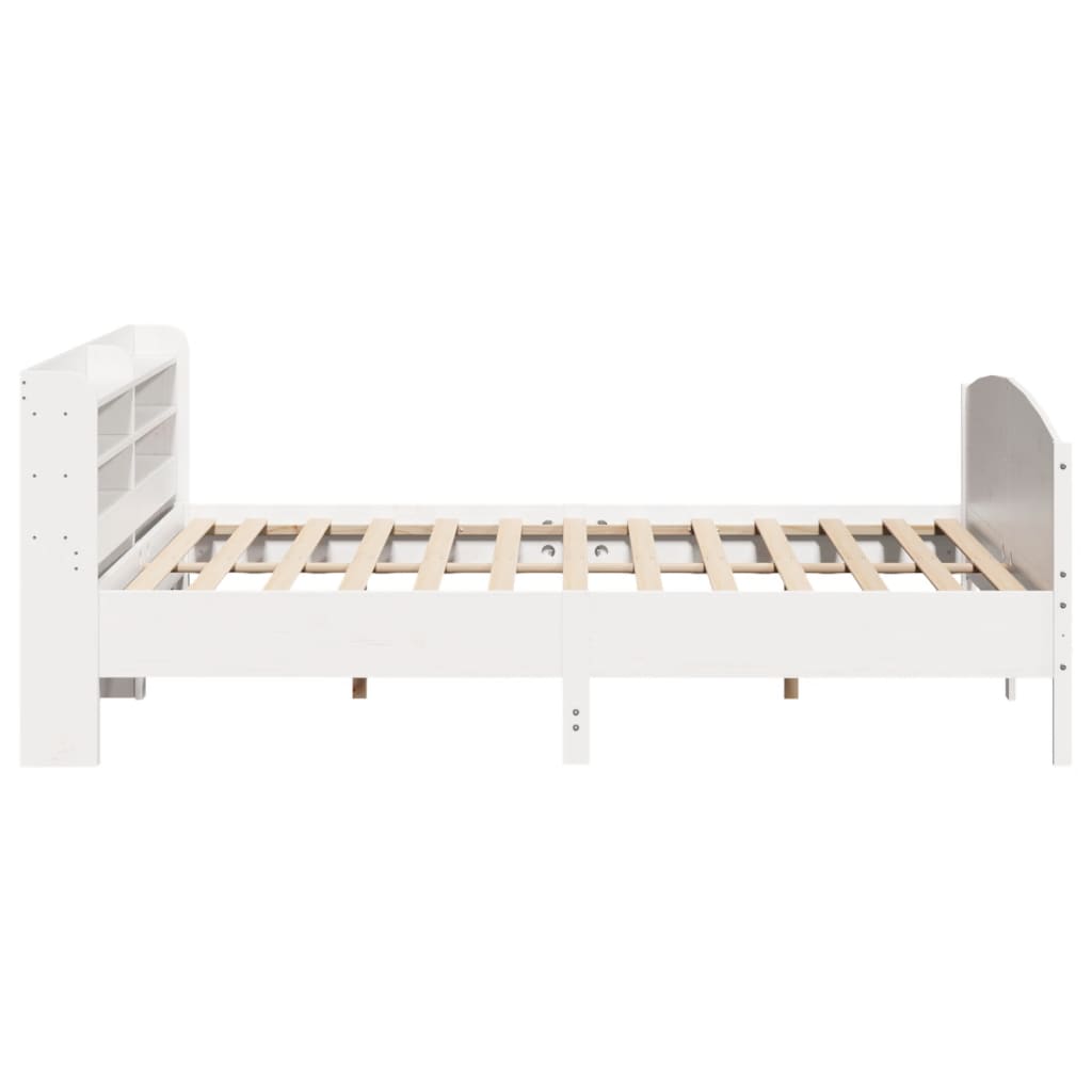 Letto senza Materasso Bianco 180x200 cm Legno Massello di Pino - homemem39