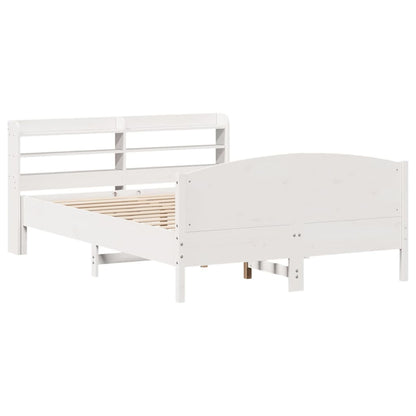 Letto senza Materasso Bianco 160x200 cm Legno Massello di Pino | homemem39