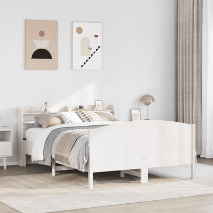 Letto senza Materasso Bianco 160x200 cm Legno Massello di Pino | homemem39