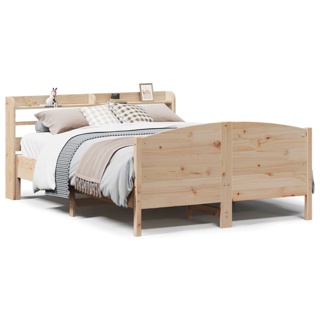 Letto senza Materasso 150x200 cm in Legno Massello di Pino - homemem39