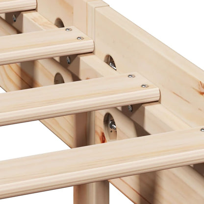 Letto senza Materasso 150x200 cm in Legno Massello di Pino - homemem39