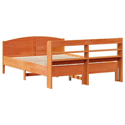 Giroletto senza Materasso Marrone Cera 140x200cm Massello Pino | homemem39