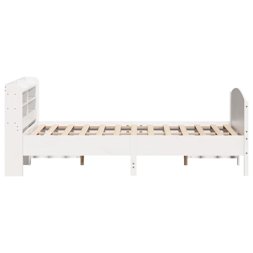 Letto senza Materasso Bianco 120x200 cm Legno Massello di Pino