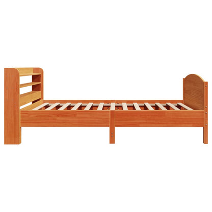 Letto senza Materasso Marrone Cera 75x190 cm in Legno di Pino