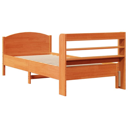 Letto senza Materasso Marrone Cera 75x190 cm in Legno di Pino