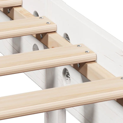 Giroletto senza Materasso Bianco 200x200 cm Legno Massello Pino | homemem39