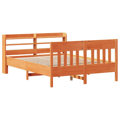 Letto senza Materasso Marrone Cera 150x200 cm in Legno di Pino | homemem39