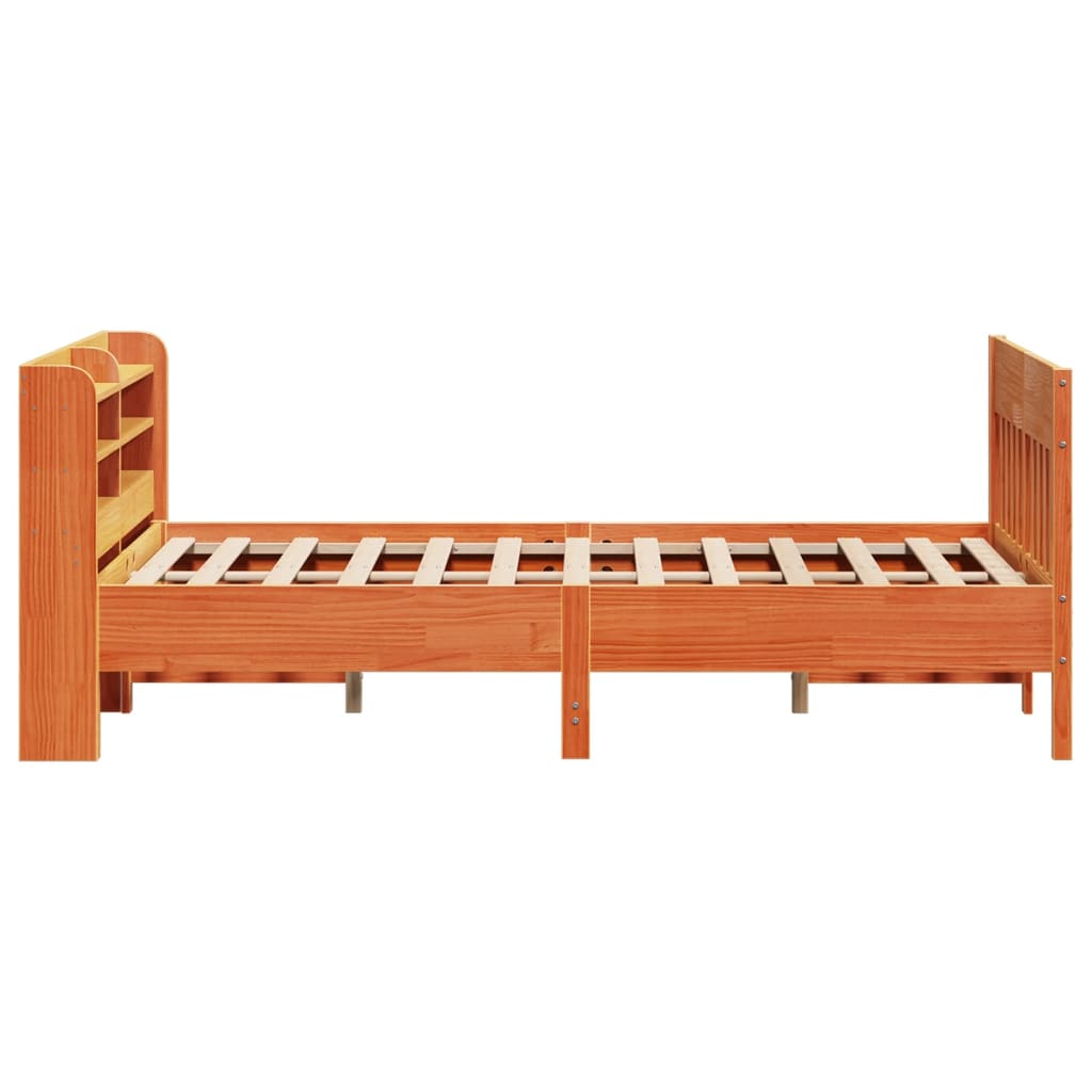 Letto senza Materasso Marrone Cera 150x200 cm in Legno di Pino | homemem39