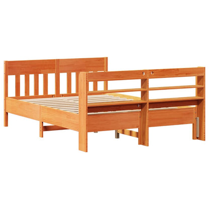 Letto senza Materasso Marrone Cera 150x200 cm in Legno di Pino | homemem39