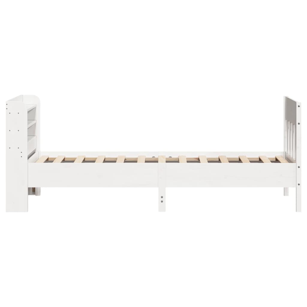 Letto senza Materasso Bianco 90x200 cm Legno Massello di Pino - homemem39