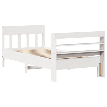Letto senza Materasso Bianco 90x200 cm Legno Massello di Pino - homemem39