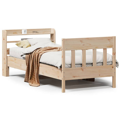 Letto senza Materasso 90x190 cm in Legno Massello di Pino - homemem39