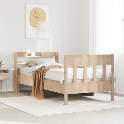 Letto senza Materasso 90x190 cm in Legno Massello di Pino - homemem39