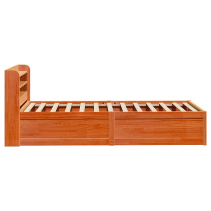 Giroletto con Testiera Marrone Cera 100x200 cm Massello Pino | homemem39