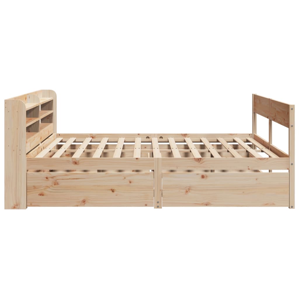 Letto senza Materasso 200x200 cm in Legno Massello di Pino - homemem39