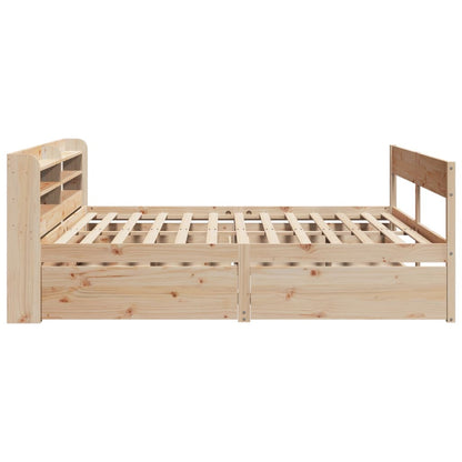 Letto senza Materasso 200x200 cm in Legno Massello di Pino - homemem39