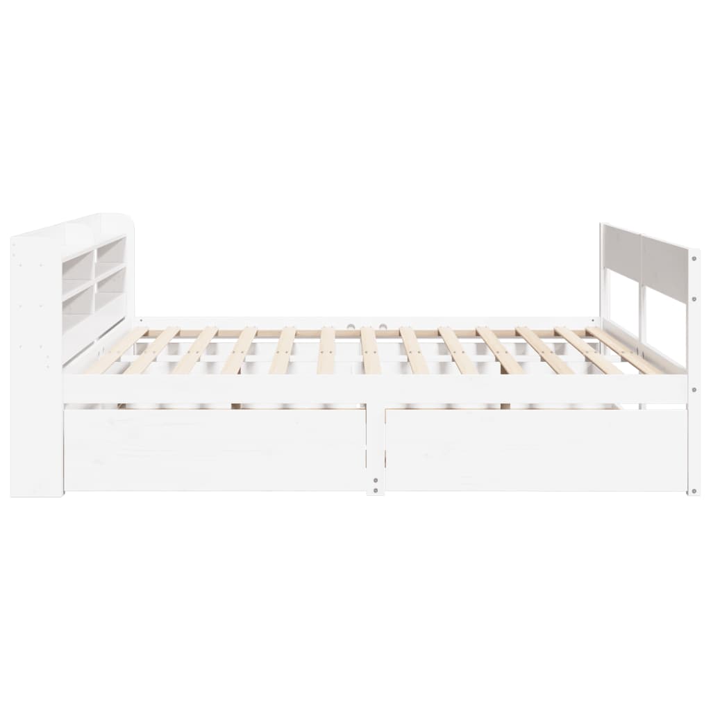 Letto senza Materasso Bianco 180x200 cm Legno Massello di Pino | homemem39