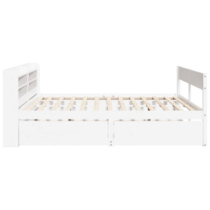 Letto senza Materasso Bianco 180x200 cm Legno Massello di Pino | homemem39