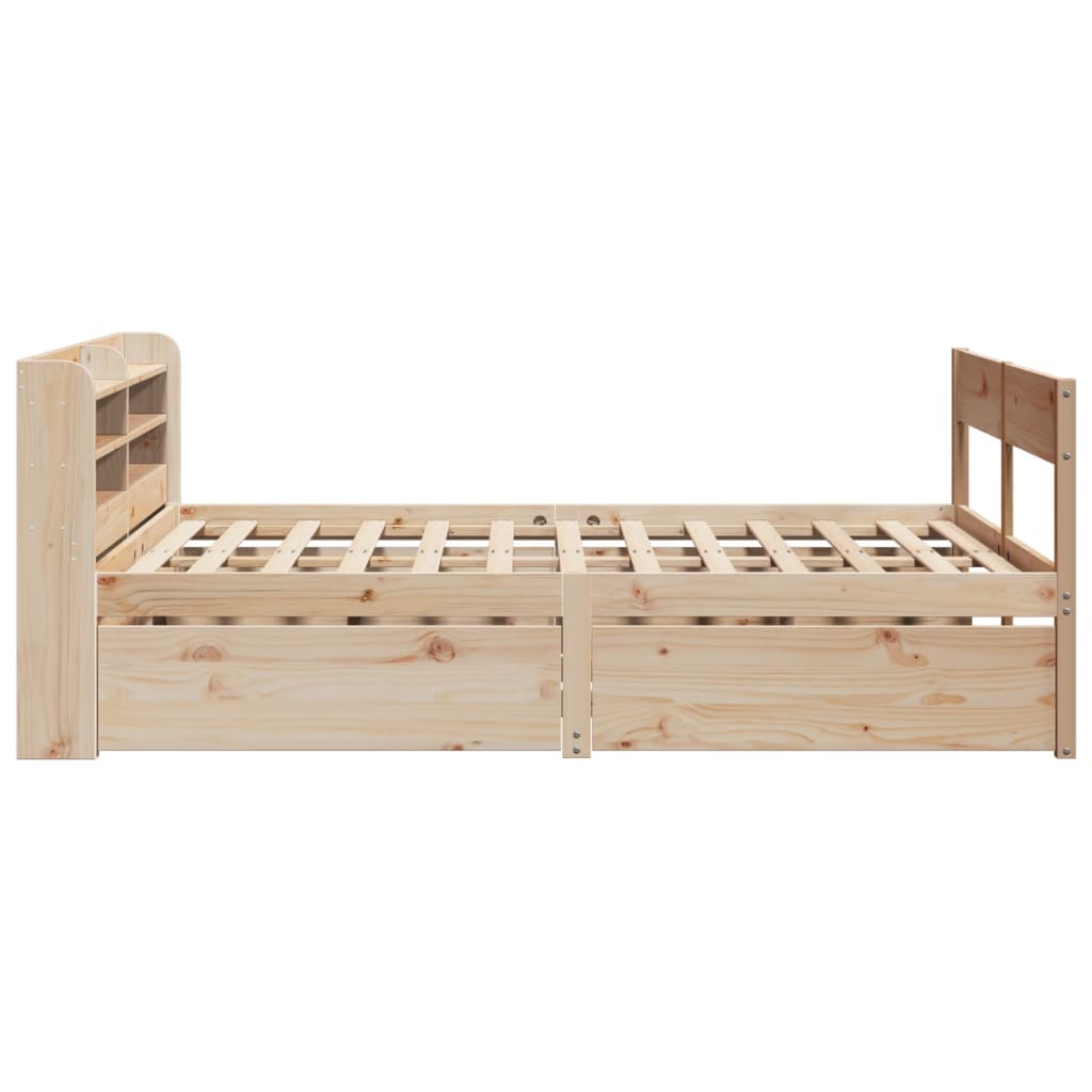 Letto senza Materasso 160x200 cm in Legno Massello di Pino - homemem39