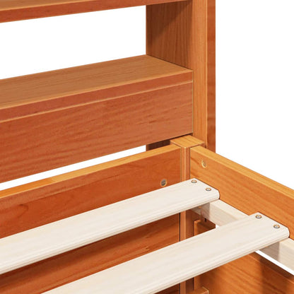 Letto senza Materasso Marrone Cera 120x190 cm in Legno di Pino