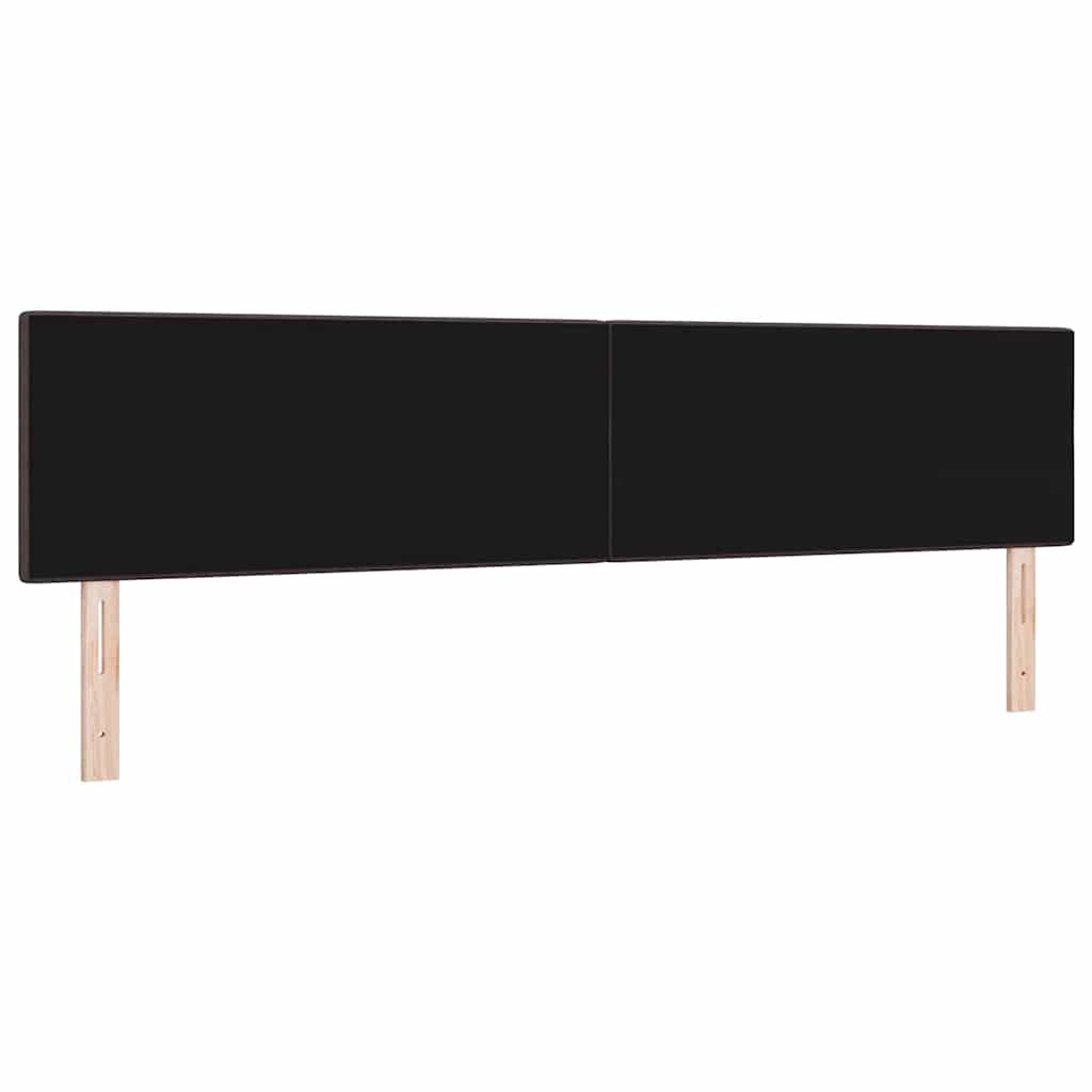 Testiera LED con strisce LED Marrone Scuro 200 cm Tessuto | homemem39