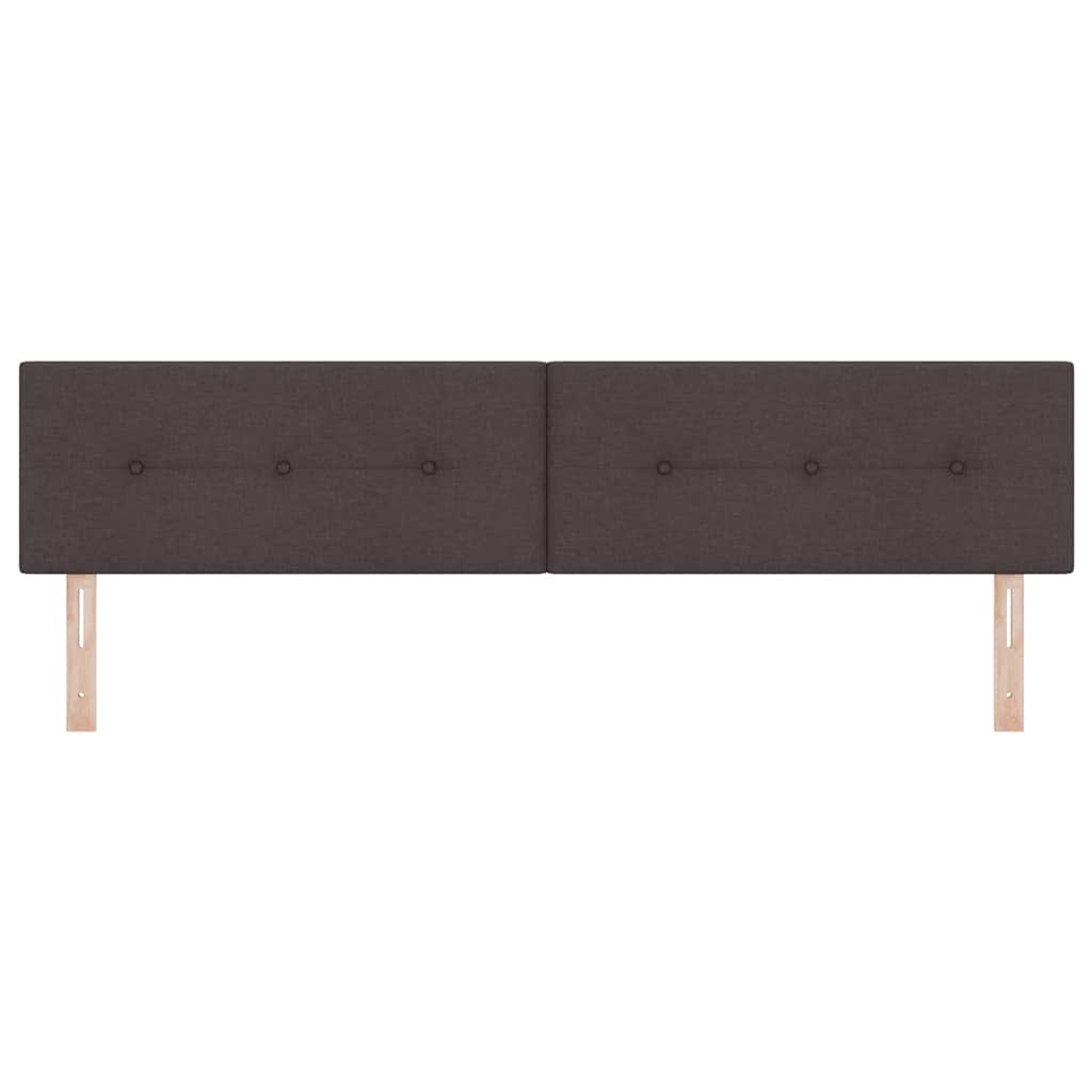 Testiera LED con strisce LED Marrone Scuro 200 cm Tessuto