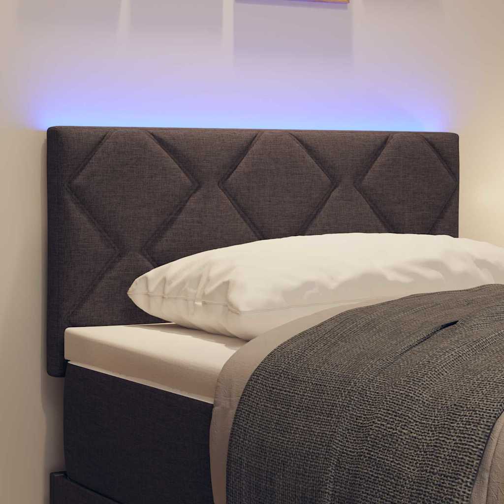 Testiera LED Marrone Tessuto | homemem39