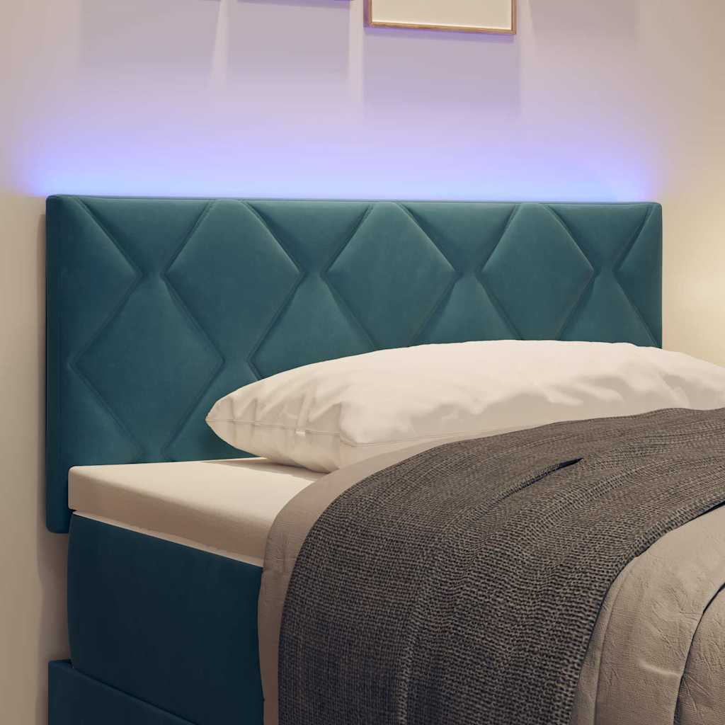 Testiera LED Blu Scuro 90 cm Velluto | homemem39